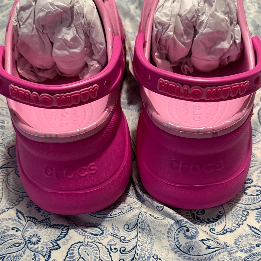 CROCS Hello Kitty Platform Clogs NWT - image 3